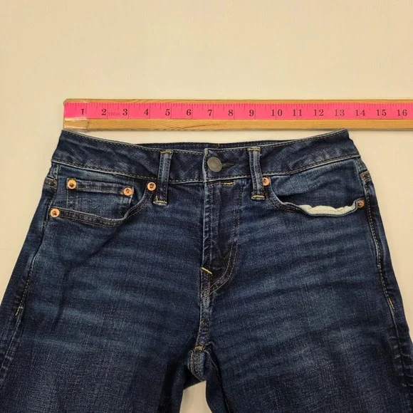 Mens Dark Wash Bootcut Jeans 26x28 Stretch Denim Casual Everyday Wear - Picture 12 of 16